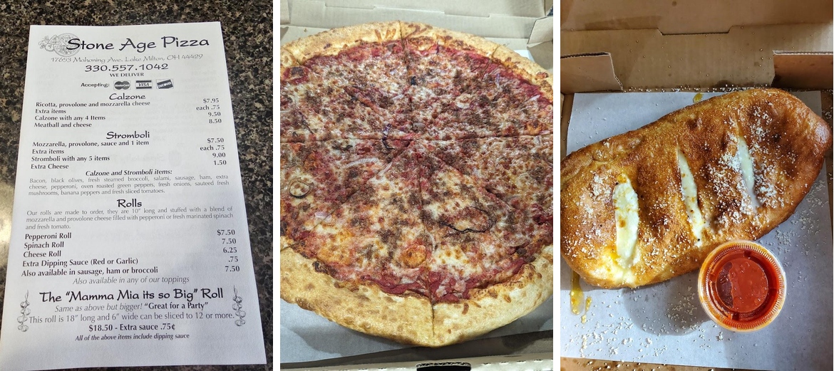 Stone Age Pizza Menu