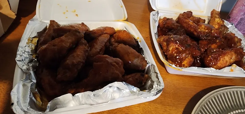 Rocky Sauce and Mango Habanero Wings